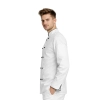 Bluza kucharska biała długi rękaw lamówka czarna roz.3XL